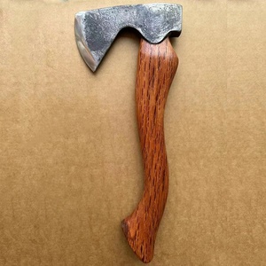 Hache polyvalente en acier au manganèse <span class=keywords><strong>MY6</strong></span>, manche en bois de châtaigne, hache à abattre, utilisation en camping, survie, coupe du bois, outil de hachage de cuisine - Product Image 4