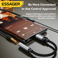 Adaptateur audio USB Type C vers 3,5 mm Essager ES-YP22, adaptateur jack auxiliaire USB-C, câble adaptateur casque Type C