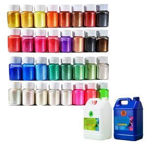 Các Nhà Sản Xuất Sản Xuất 24 Màu Sắc Mica Bột Sắc Tố 2 Phần Nhựa <span class=keywords><strong>Epoxy</strong></span> A Và B Cho Nghệ Thuật Nhựa - Product Image 1