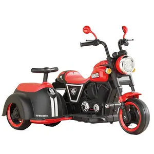 新型儿童电动摩托车单双模式选项彩色儿童玩具摩托车