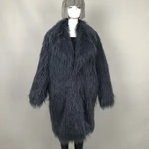 Veste en fausse fourrure à manches longues pour femmes, nouveauté hiver 2024, manteau long en fourrure pour femmes à la mode pour femmes