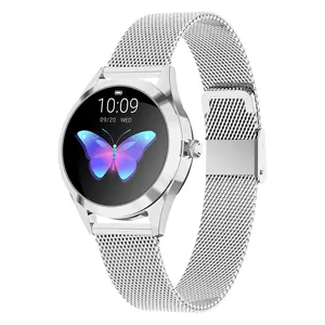 Factory Cheap 24 hours Dynamic Heart Rate Compatible Android IOS smartwatch KW10 with Enlish Spanish Polish Multi Language