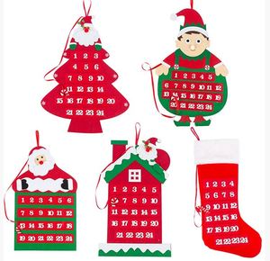 Felt Christmas Elf Calendar <b>Gift</b> <b>Socks</b> Children's Handmade DIY Timing Decoration Pendant - Product Image 1