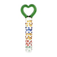 Nouveau et magnifique gode en verre en forme de G, motif fleur de rose, en cristal, jouet sexuel anal pour femmes, modèle 2022