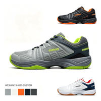 Chaussures de sport pour hommes en microfibre, basses, pour le court, semelle intermédiaire EVA anti-traces, absorption des chocs, baskets de compétition intérieures
