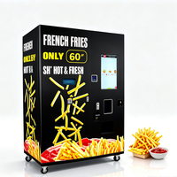 Distributeur automatique de poulet frit en libre-service, distributeur de nourriture chaude commercial avec écran tactile et paiement sans argent liquide