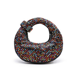 Bolsos Brillantes para Mujer, Modernos, Fáciles de Llevar, Pequeños, Redondos, Tipo Bola, para Cena, Banquete, Noche, Portátiles, de Acrílico Rosa - Product Image 2