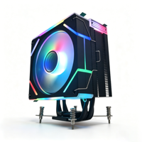 120mm 4 Heatpipe CPU Cooler for LGA1700/1851&AMD AM5 ARGB Fan PWM High Performance Air Cooler
