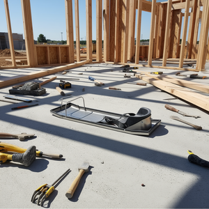 Tabla de Acero Inoxidable para Concreto de 28 x 8 Pulgadas, Fácil de Limpiar, Diseño Industrial para Acabado de Cemento - Product Image 2