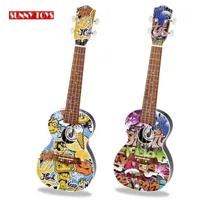25 inch 4 string kids wooden ukulele musical instruments toy strumenti musicali guitar wood with realistic sounds