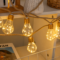 Luces LED de Cuerda de Cáñamo Vintage de Alta Calidad, Impermeables, para Cercas, Patios, Fiestas y Decoración Navideña