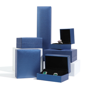 Wholesale Custom Logo Blue Luxury Jewelry Packaging Box for <b>Ring</b> Earring Necklace Bracelet in Stock - Product Image 1