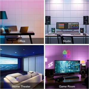 Paquete de 12 Paneles Acústicos Autoadhesivos de Madera de 12\" x 12\" x 0.4\", Paneles de Insonorización de PET Excelente para Paredes Decorativas - Product Image 6