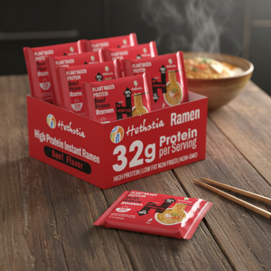 Nouilles végétales ramen saveur bœuf épicé, riches en protéines, véganes, instantanées, prêtes <span class=keywords><strong>à</strong></span> consommer, séchées <span class=keywords><strong>à</strong></span> l'air, sans OGM, faibles en glucides, en sachet, préparation en 5 minutes - Product Image 1