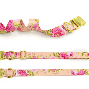 Collar para Perro con Diseño Floral, Ajustable, Cierre de Hebilla de Poliéster, Estilo Elegante para Perros en Todas las Estaciones - Product Image 4
