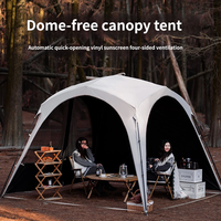 Tente dôme automatique à installation rapide, revêtement noir, abri solaire pour le camping en plein air, la plage et les loisirs en parc