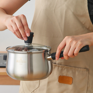Échantillon disponible : Casserole en acier inoxydable <span class=keywords><strong>18</strong></span>/<span class=keywords><strong>10</strong></span> avec fond épaissi 5 couches, 1,5L-2,0L, pot à lait, certifiée LFGB/CE - Product Image 3