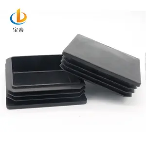 Square Round Tubing Round Square Pipe End Tubing Insert Plug Black Plastic Plug/plastic Injection Customized Moulding Baotai