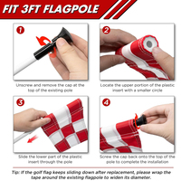 Drapeau de golf portable mini pour putting green, en nylon 420D, double face, pour entraînement, idéal pour la maison et le jardin