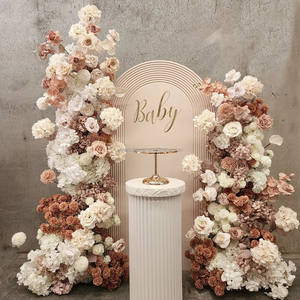 ซุ้มอะคริลิคตกแต่งงานแต่งงานพร้อมฉากหลังดอกไม้ - Product Image 5