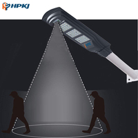 Lampadaire solaire LED intégré tout-en-un IP65, installation facile, utilisation extérieure pour route, place, jardin, autoroute