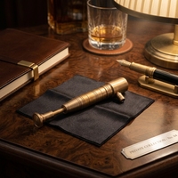Briquet Classique Vintage en Laiton à Flamme Ouverte, Style Torche Portative pour Camping en Extérieur et Utilisation en Cuisine, au Kérène