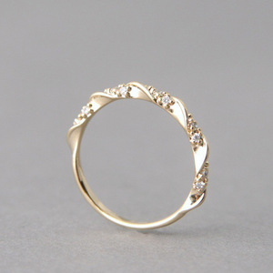 Anello a spirale color oro rosa da donna, accessorio creativo per dita in stile occidentale, alla moda, per feste, idea regalo - Product Image 4