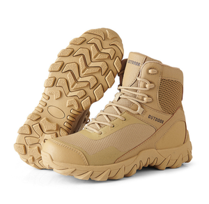 Botas de Desierto TSB34 Color Caqui y Negro con Camuflaje Selvático, Transpirables, con Cierre, para Caza, Venta al Por Mayor - Product Image 5