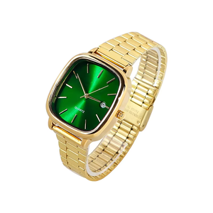 Montres en acier inoxydable sur mesure de haute qualité pour hommes et femmes, montres à quartz rectangulaires décontractées et simples - Product Image 1