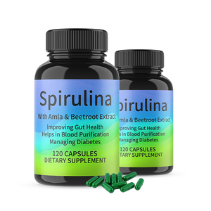 OEM Private Label <span class=keywords><strong>Spirulina</strong></span> Extrato Alimentar Suplemento <span class=keywords><strong>Spirulina</strong></span> Cápsula <span class=keywords><strong>500mg</strong></span> <span class=keywords><strong>Spirulina</strong></span> Cápsulas - Product Image 2