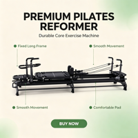 Reformer Pilates en alliage d'aluminium robuste et personnalisable, haut de gamme, pour studio, réglable, écologique, garantie 2 ans