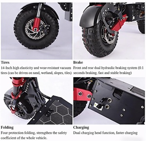 2026 Best-Selling Model <b>72V</b> 10000W Scooter Foldable 14-Inch 72V65AH With Removable <b>Battery</b> X7 Original Manufacturer Provides Wh - Product Image 5