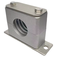 Prix d'usine SHWD Collier de serrage hydraulique en aluminium galvanisé argenté, norme DIN3015, pour applications légères, diamètre intérieur max. 102 mm, trous de fixation 35 mm