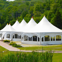 Tente Pagode Extérieure Imperméable et Coupe-Vent pour Festivals, Événements, Salons Commerciaux, Expositions, Sports et Utilisation Intérieure 3x3m/4x4m/5x5m