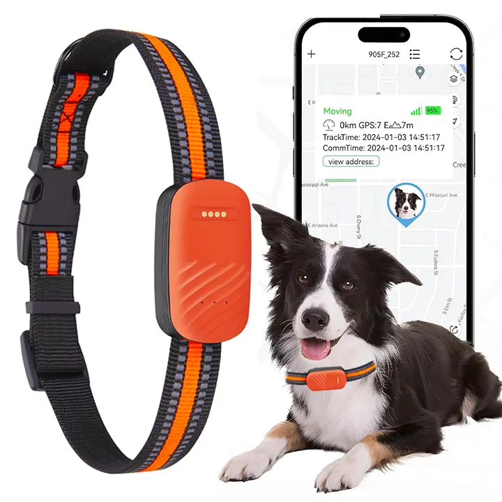 Wasserdicht passt zu allen Haustierhalsbänder 4G GPS-Tracking-Gerät Haustierortungshalsband Haustier-GPS-Tracker für Hunde drahtloser Zaun