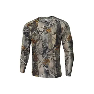Upf 50 + 태양 보호 습기 Wicking 폴리 에스터 낚시 착용 남자 긴 소매 메쉬 통풍 Uv 낚시 셔츠