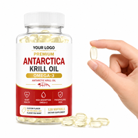 Huile de Krill Naturelle d'Antarctique OEM, Capsules Molles d'Oméga-3, Formule Lipidique Marine à Absorption Élevée, Soutien Nutritionnel Quotidien, Vitalité