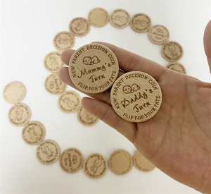 2 Pcs Funny Pregnancy First Time Moms Baby Decision Challenge Coin Set bois nouveau parent decision coin flips bois coin flips - Product Image 2