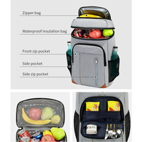 Sac à dos isotherme personnalisé avec logo, étanche et anti-fuite, avec ouvre-bouteille, grande capacité, pour pique-nique et repas en extérieur