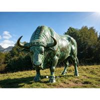 Statue de buffle d'eau en bronze personnalisable pour la décoration extérieure