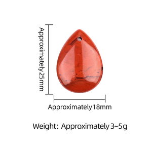 Подвеска в виде капли воды из натурального кристалла 18 х25 мм, аметист, розовый кварц, зеленый авантюрин, нефрит, ожерелье для изготовления ювелирных изделий - Product Image 6