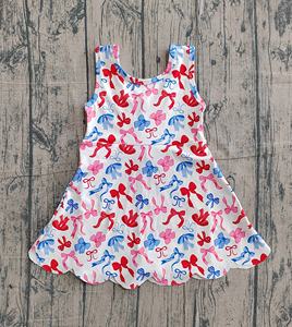 Fábrica de Ropa Infantil OEM, Conjuntos de Verano Personalizados para Niñas, Alta Calidad, Suaves y Elásticos, Color Rosa Intenso, Estampado Floral, Sin Mangas, con Volantes - Product Image 6