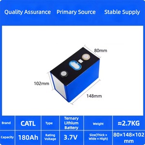 แบตเตอรี่ลิเธียมไอออนแบบแท่งปริซึม NMC 3.7V 180Ah สำหรับยานยนต์ไฟฟ้าและระบบกักเก็บพลังงานแสงอาทิตย์ - Product Image 2