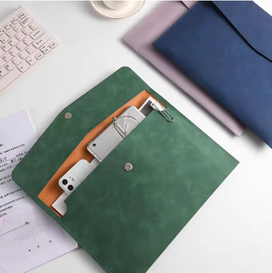 Porte-documents de bureau portable en cuir PU A4, conception personnalisée OEM ODM - Product Image 1