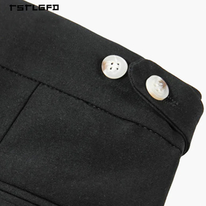 Pantalones Cortos de Traje para Hombre, Cintura Alta, Ajustables Lateralmente, Pliegues Delanteros, Negros, Formales, Estilo Old Money, Lujosos, para Verano - Product Image 6