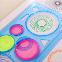 Règle Magique Transparente à Quatre Couleurs, Modèle de Puzzle Créatif, Planche à Dessin, Règle pour Enfants et Étudiants, Dix Mille Fleurs, Unisexe