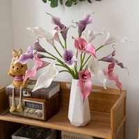 MW01517 Double Pétale Calla Lily Artificielle Faux Fleur Décoration Maison Fleur pour DIY Bouquet De Mariage Fête Décoration Maison