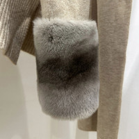 Groothandel Brei-outfit Rex Konijnenvacht Breisel Set Trui Lange Rechte Wijde Broek Luxe Winter Zachte Warme Dames Breisel Set