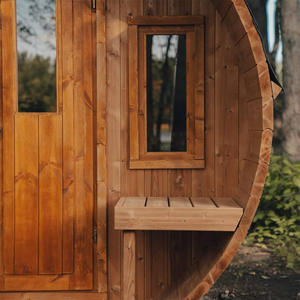 Открытый дровяной панорамный сад большой размер сухая Паровая сауна спа использовать бочонок Сауна для продажи - Product Image 6