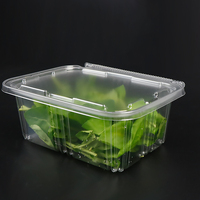 Microgreens-caja de embalaje con bisagras para verduras, contenedor de bandeja para verduras, frutas y verduras